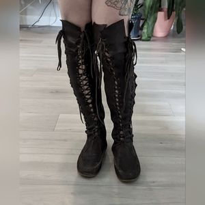 Madagascar Chocolate Knee High Boots